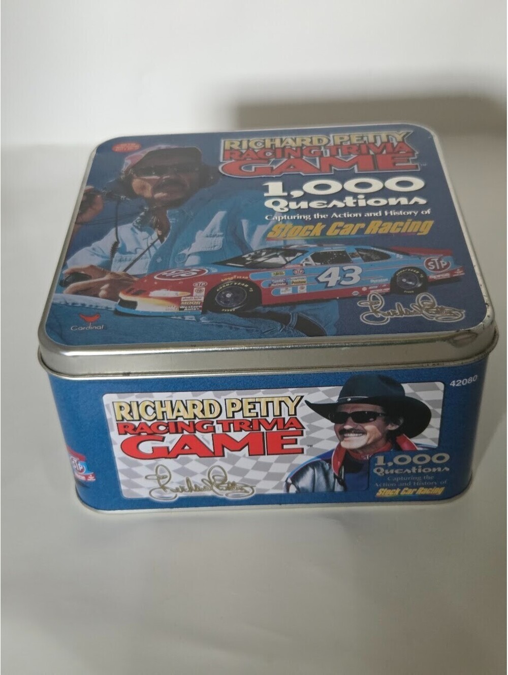 Richard Petty Racing Trivia Game Tin Box Edition 1000 Questions Cardinal